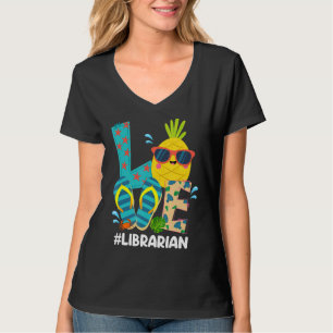 T-shirt Love Bibliothécaire Noël En Juillet Été