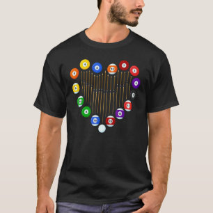 T-shirt Love Billard Billard Billard Billard Billard Joueu