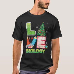 T-shirt Love Biologie Arbre de Noël Enseignant Suédois