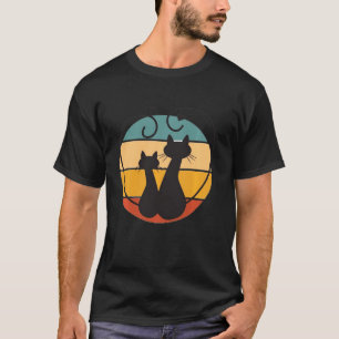 T-shirt Love Black Cat Femmes Chats Amateurs Tee Pour Enfa