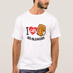 T-shirt love blondes biere alcool verre apero 1