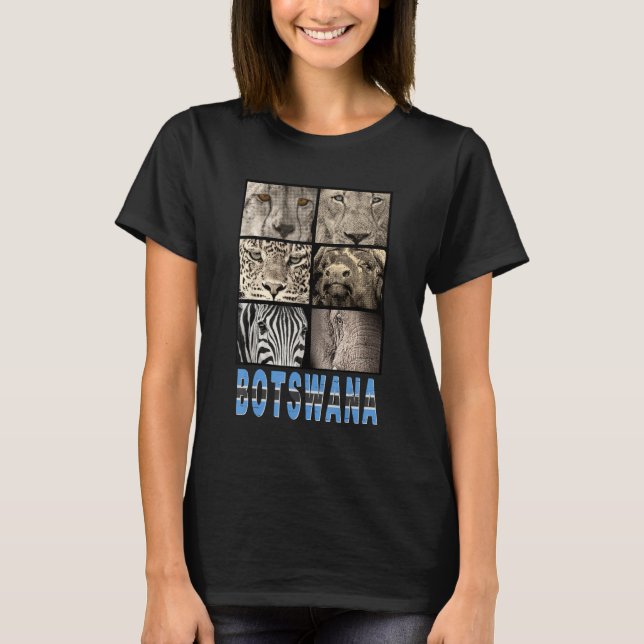 T-shirt Love Botswana Love Wildlife for Botswana (Devant)