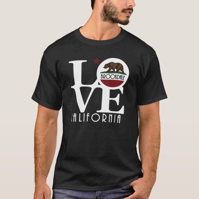 T-shirt LOVE Brookdale (impression avant) texte blanc (Devant)