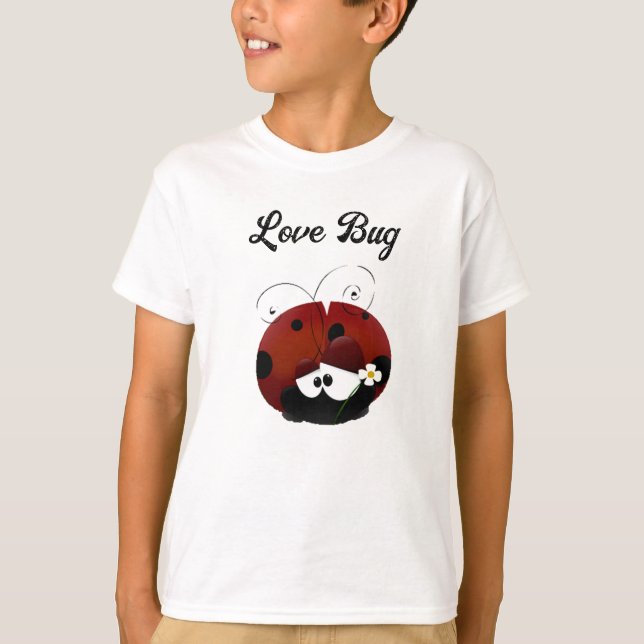 T-shirt Love Bug Ladybug, Mignon Dessin Animé pour la Sain (Devant)