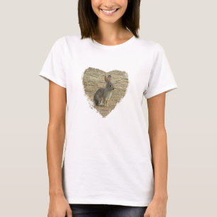 T-shirt Love Bunnies Heart Desert Animal Photo Rabbit