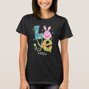 T-shirt Love Bunny Icu Infirmière Pâques jour de soins inf