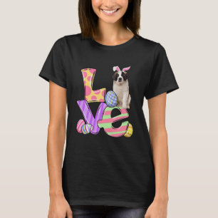 T-shirt LOVE Bunny Saint Bernard Chien Oeufs de Pâques Pâq
