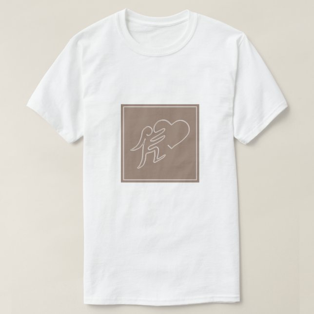 T-SHIRT LOVE (CACAO) (Design devant)