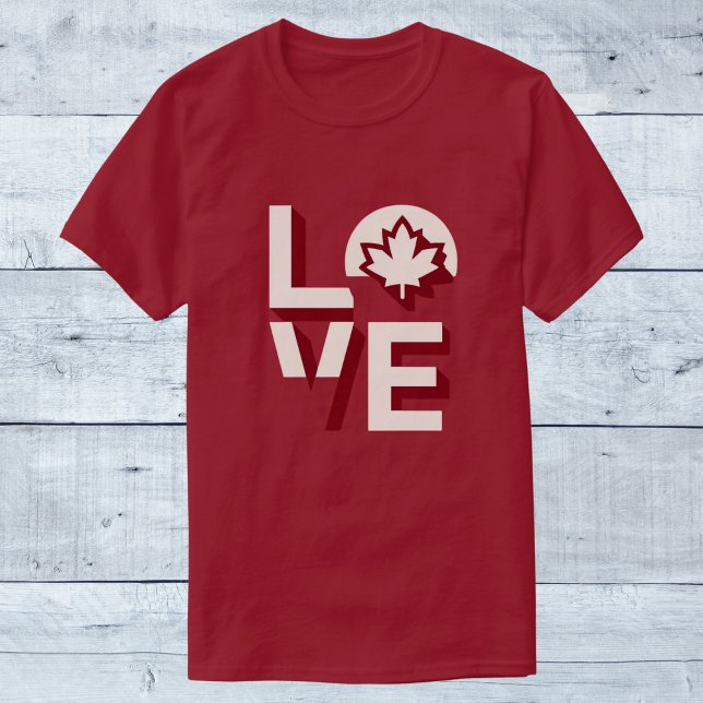 T-shirt Love Canada Maple Leaf (Créateur téléchargé)