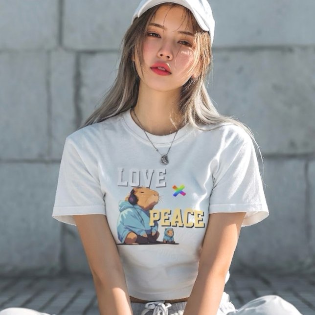 T-shirt LOVE × CAPYBARA - Custom (Créateur téléchargé)