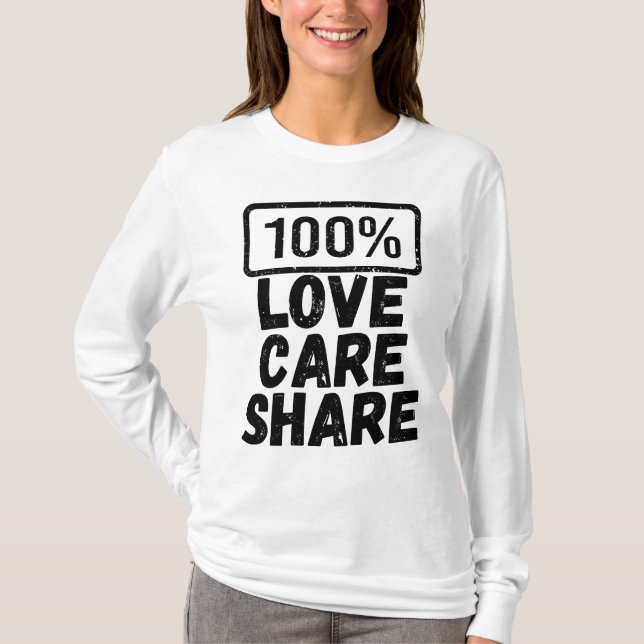 T-SHIRT LOVE CARE PARTAGER (Devant)
