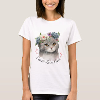 T-shirt Love Cat Girl