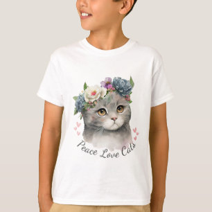 T-shirt Love Cat Kid Boy