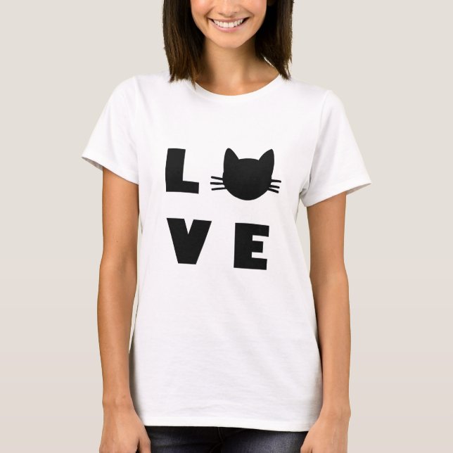 T-shirt Love Cats. (Devant)