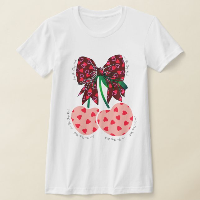 T-shirt Love cerise beaucoup de fruit drôle (Poser)