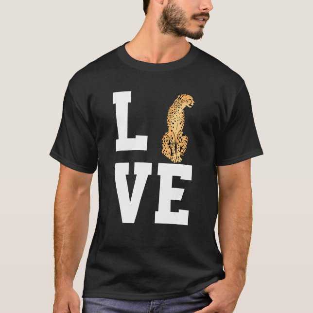 T-shirt Love Cheetah Apparel Grand Chat (Devant)