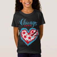 Love Chicago Pizza Heart Chicago Drapeau cadeau