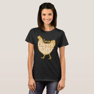 T-shirt Love Chicken Mama Farmhouse Typographie