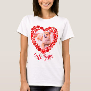 T-shirt Love chien chat en forme de coeur photo