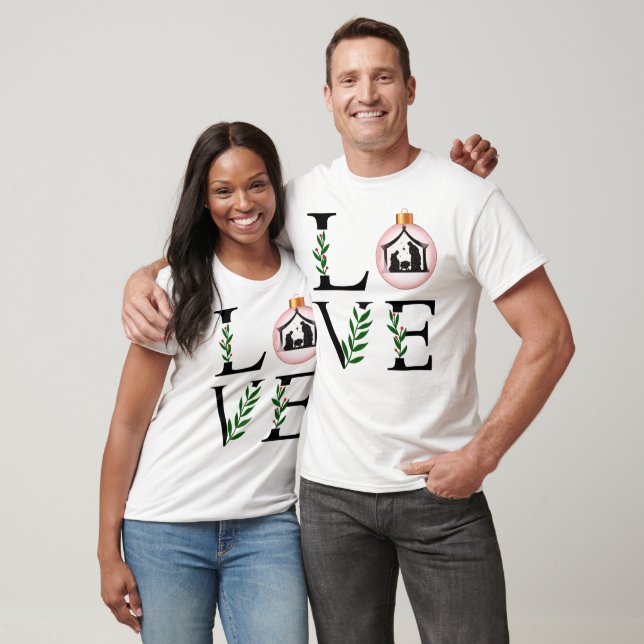 T-shirt LOVE Christmas Design (Unisexe)