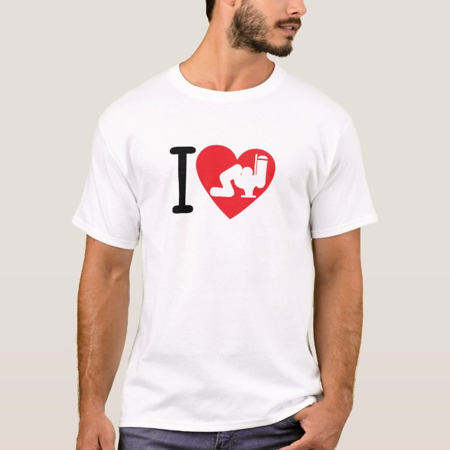 T-shirt love coeur vomit chiotte 8 toilette wc alcool 1 (Devant)
