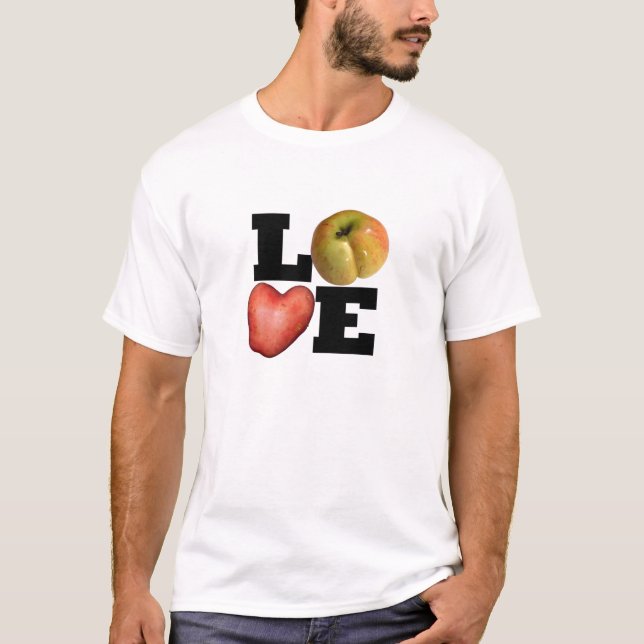 T-shirt LOVE Collection Coeur Pomme de terre Hommes Tee (Devant)