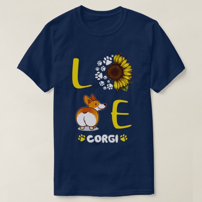 T-shirt Love Corgi (Design devant)