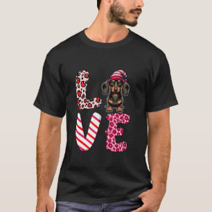 T-shirt LOVE Costume Dachshund Gnome Casquette Leopard Val
