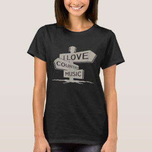 T-shirt Love Country Music Banjo Guitar Player