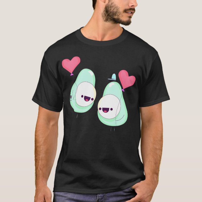 T-shirt love couple retro (Devant)