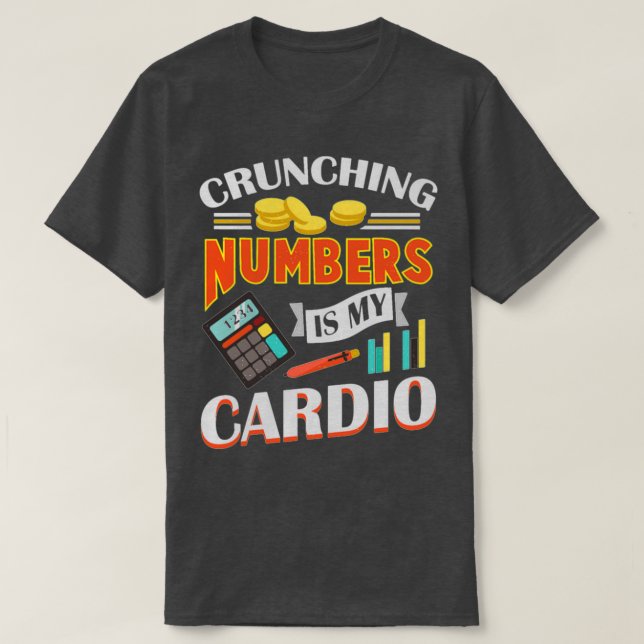 T-shirt Love Crunching Numéros Drôle Comptable Don (Design devant)