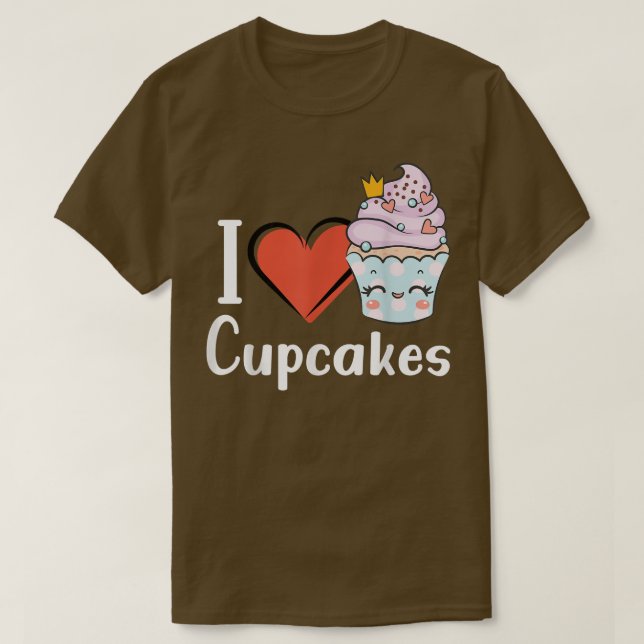 T-shirt Love Cupcake Funny Baking Delicious Cupcake Love (Design devant)