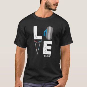 T-shirt Love Curling Cute Curling Player