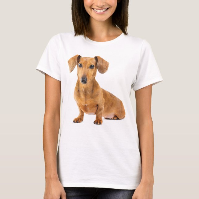T-shirt Love Dachshund Chien Chien Chien Tee - shirt (Devant)