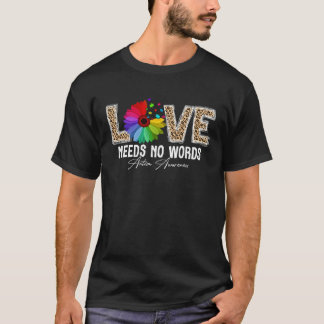 T-shirt LOVE Daisy Autism Awareness Needs No Words Kids Bo