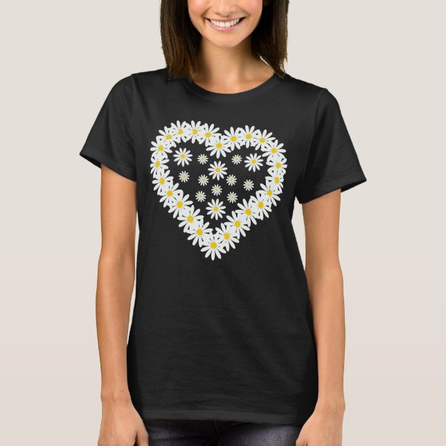 T-shirt Love Daisy Flowers (Devant)
