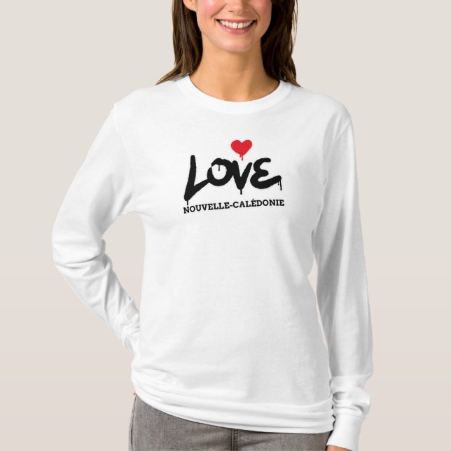 T-shirt Love de Nouvelle-Calédonie (Devant)