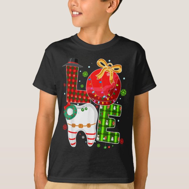 T-shirt Love Dental Life Bauble Tooth Dentist Fall Christm (Devant)