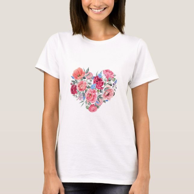 T-shirt Love Design pour Grils (Devant)