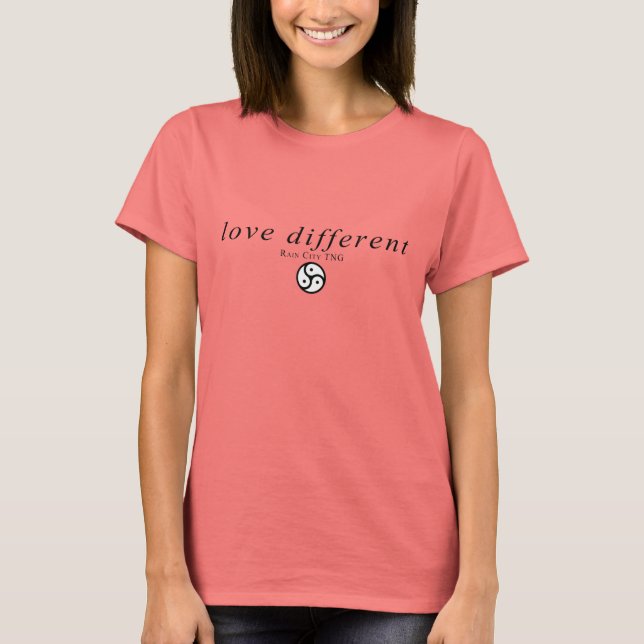 T-shirt love different ringer t (Devant)