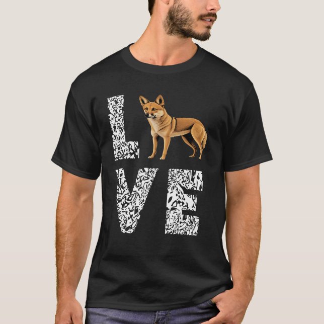 T-shirt Love Dingo Leopard Dingo Australian Wild Dog (Devant)