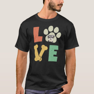 T-shirt Love Dog Miniature Schnauzer Dog Lover Dog Breed
