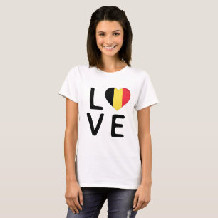 T-shirt Love - Drapeau Belgique