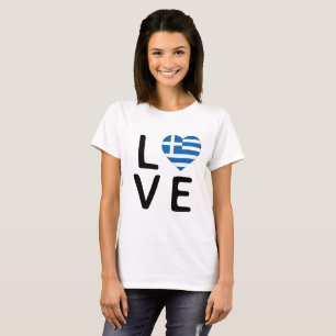 T-shirt Love - drapeau de la Grèce