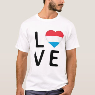 T-shirt Love - Drapeau Luxembourg