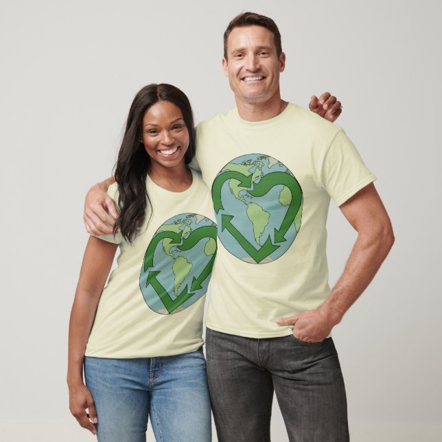 T-shirt Love Earth - Recycle ! (Unisexe)
