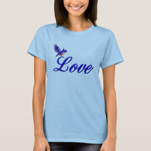 T-shirt Love Elegant Bluebird Inspiration