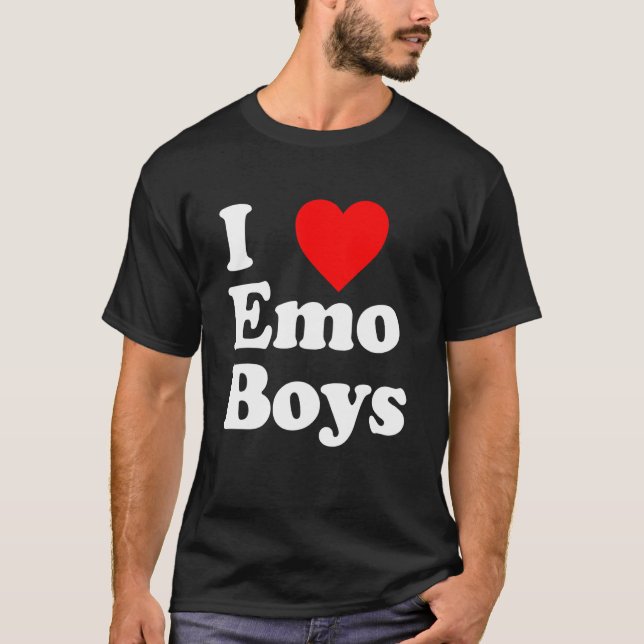 T-shirt Love Emo Boys Heart Trendy Egirl Eboy GF Aesthetic (Devant)