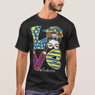 T-shirt LOVE Enseignant Sensibilisation sur l'autisme de v