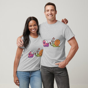 T-shirt Love Escargot & Ruban adhésif – Autocollant Mignon